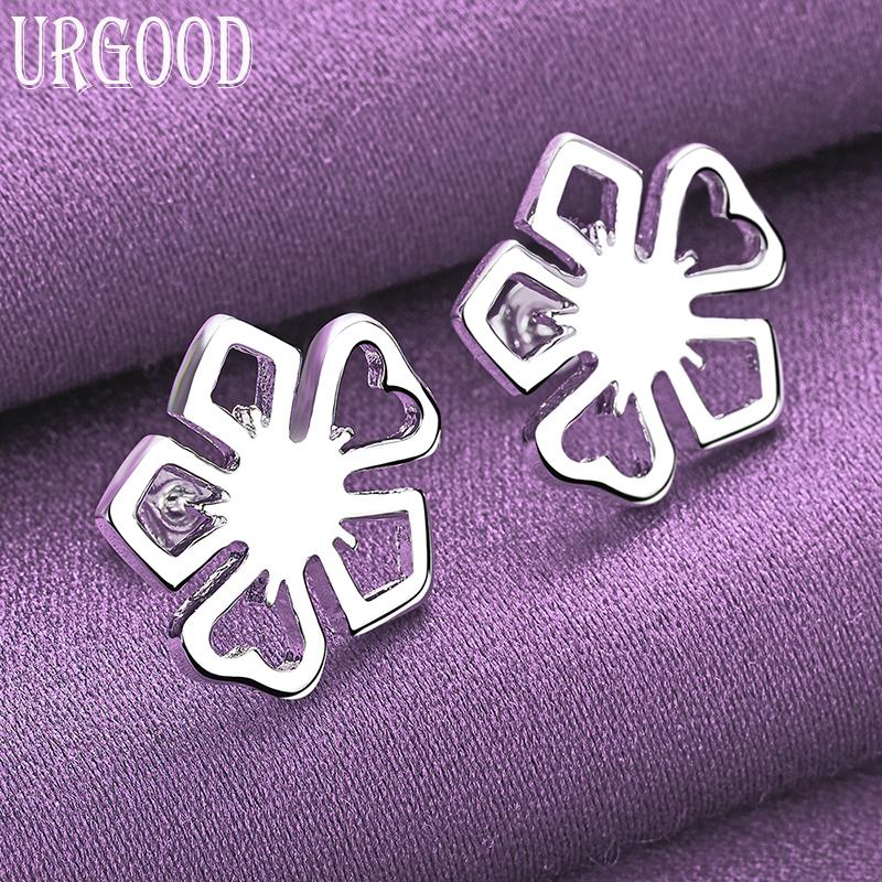 Серьги-цветы из стерлингового серебра 925 пробы, Свадебные украшения-шармы