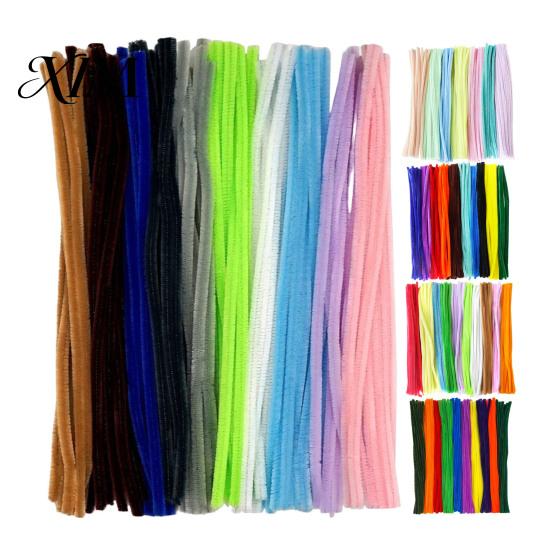 Parent Child Activity Supplies 100Pcs Pipe Cleaners for Handicrafts, Flexible Chenille Stems DIY Fluffy Craft Sticks Sculpting Art Projects,