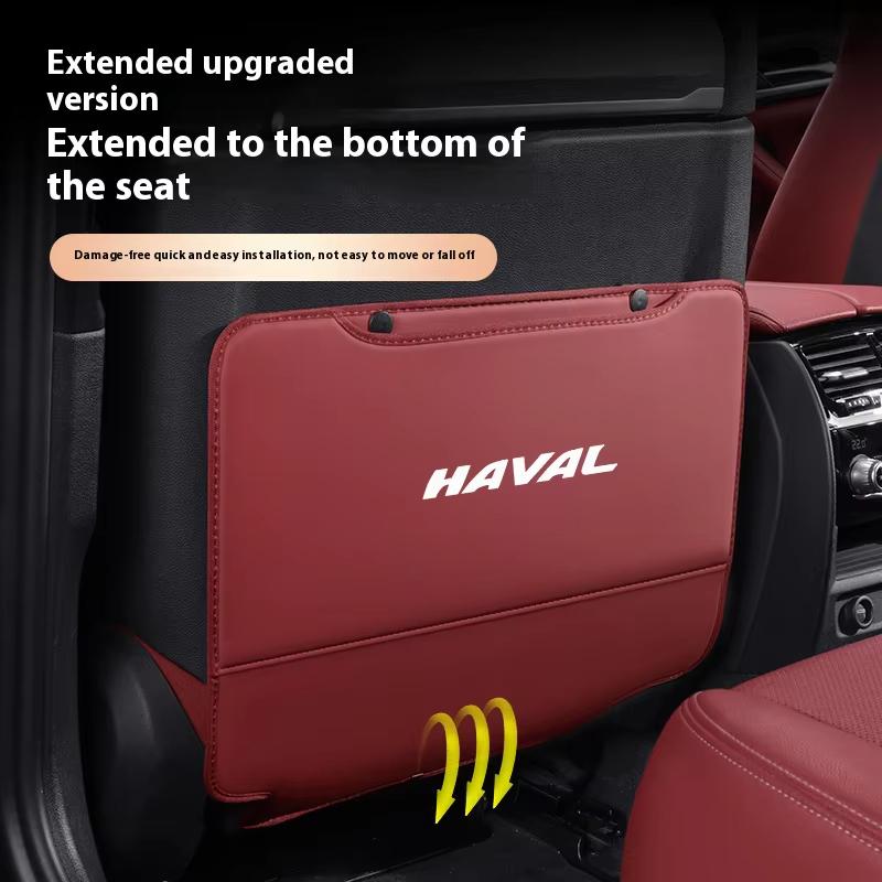 Защитный чехол на спинку сиденья автомобиля от пинков для Haval Jolion H2 H3 H8 H4 H1 H7 H6 H9 Dargo Coupe F7X F7 C50 Кожаный органайзер на спинку сиденья