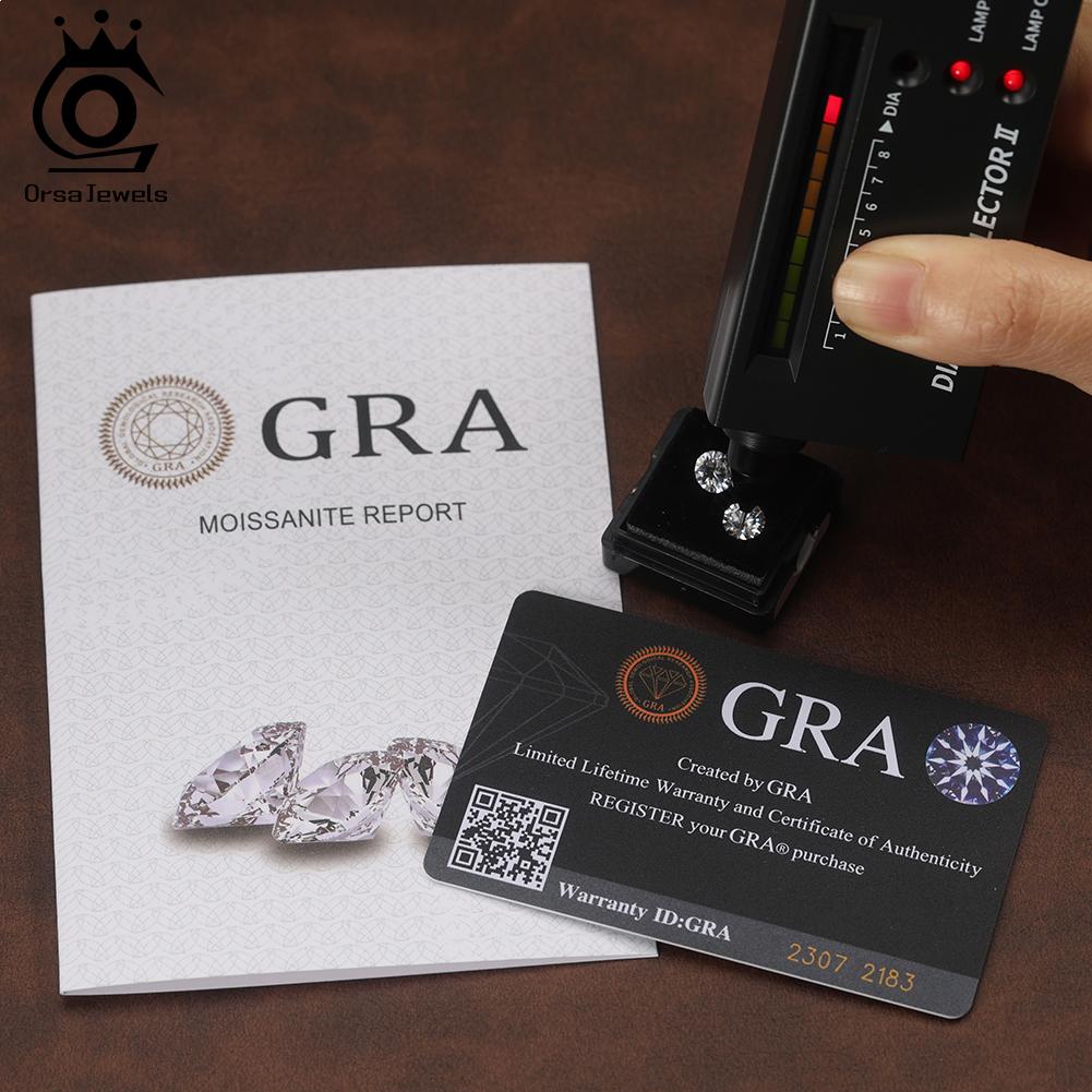 ORSA JEWELS Роскошные серьги-кольца из стерлингового серебра 925 пробы, 5 мм, цвет D, муассанит, бриллиант, для женщин, серьги с муассанитом, ювелирные изделия MOE20