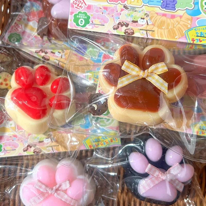 Мягкая игрушка-фиджет Cat Paw Mochi Taba, милая плюшевая игрушка-кошачья лапка, силиконовая игрушка с медленным отскоком и декомпрессией, игрушка для снятия стресса