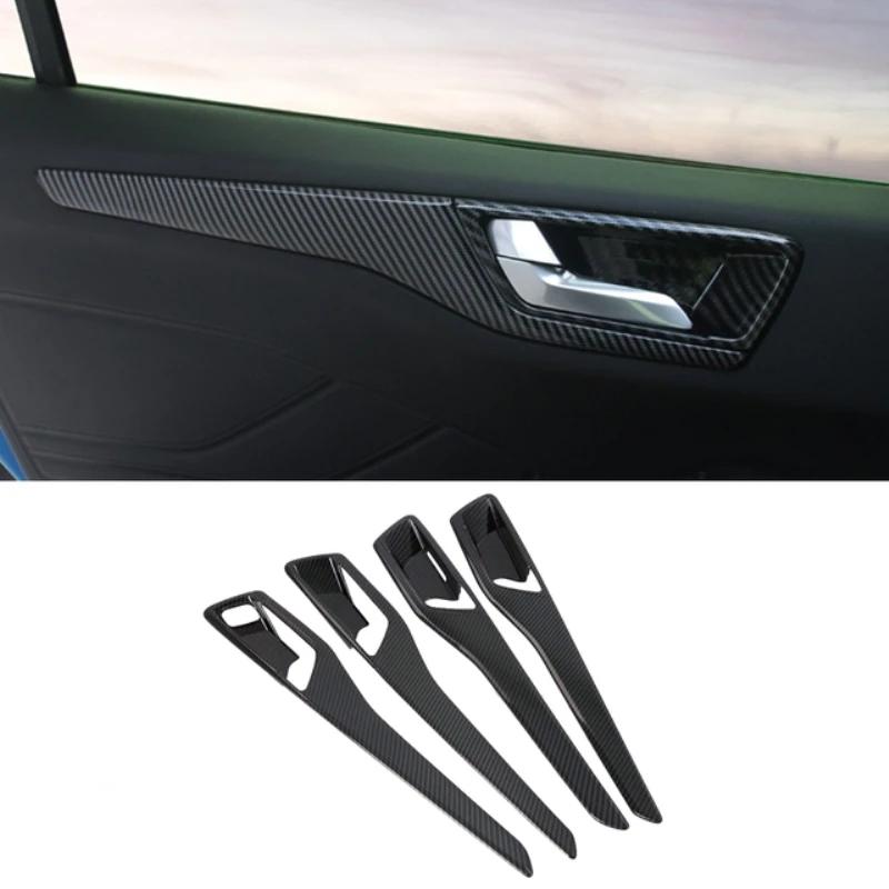 For Ford Focus 2024 Carbon Fiber Interior Accessories Door Armrest Window Lift Button gear panle rear air Cover Trim