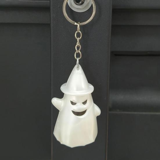 Брелок для ключей с привидением на Хэллоуин со светящимся брелоком-призраком, цветное ожерелье с подсветкой, аксессуары для привидения на Хэллоуин