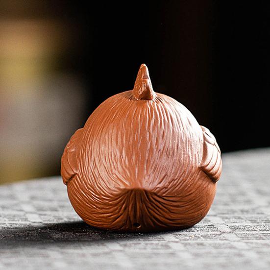 Чайный сервиз с цыпленком ручной работы в виде фиолетового песка, украшение для милого реалистичного цыпленка