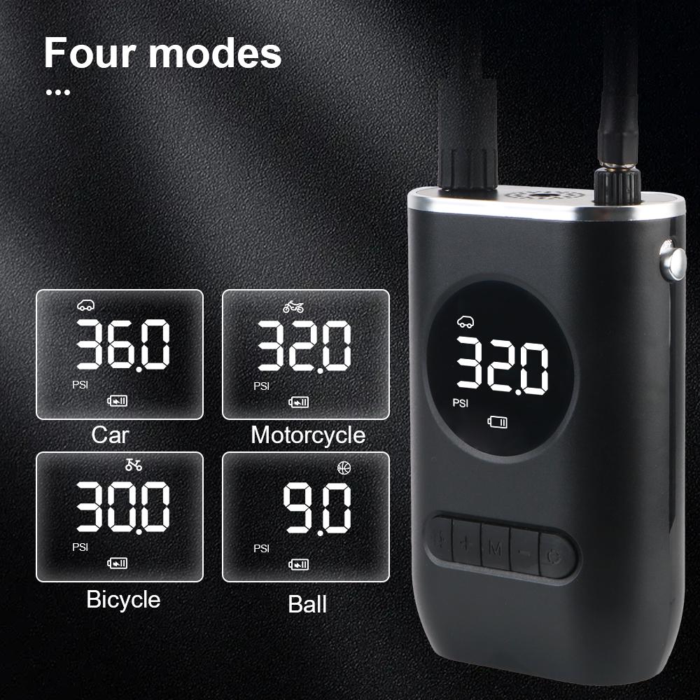 С светодиодной подсветкой беспроводной насос для накачивания шин мотоцикл велосипедный насос для накачивания мячей портативные аксессуары для шин ЖК-дисплей автомобильный электрический воздушный насос