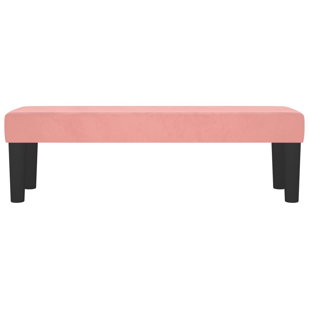 Pink Velvet Bench 100 x 30 x 30 cm