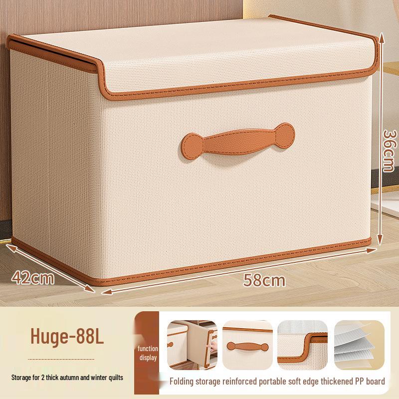 Home Wardrobe Storage Box with Lid for Clothes, Quilts, and Underwear