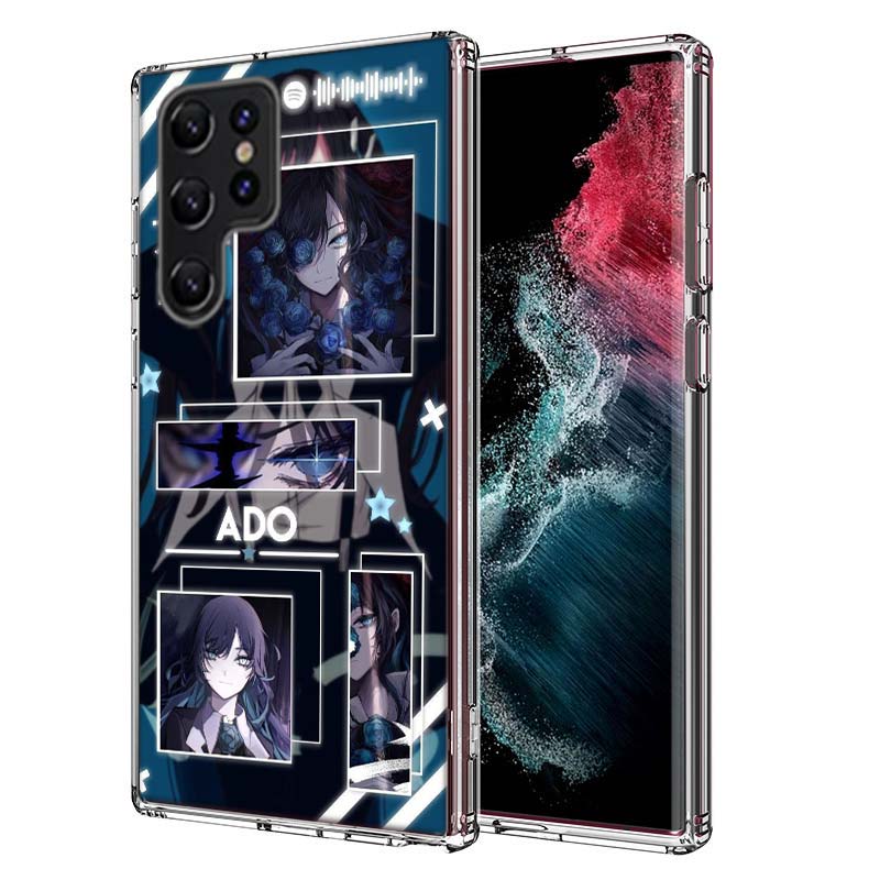 Ado Album Kyogen Capa Phone Case For Samsung S26 Ultra S25 Edge Galaxy S23 S21 S20 S24 FE S22 S10 Plus Cover Clear TPU Shell Coq