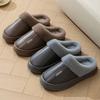 Хлопковые тапочки для мужчин, с толстой подошвой, и теплая обувь для дома и помещений