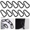Aluminium Safety Camping Hiking Hook Buckle Keychain Alloy Carabiner Black Climbing Button