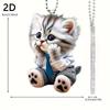 2D Милые модные акриловые плоские подвесные украшения в виде кошки