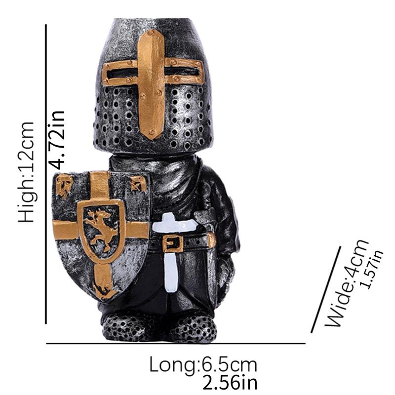 Гном орнамент статуя украшение для двора сад гоблин солдат рыцарь стража статуэтка доспехи миниатюрная скульптура украшение