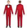 Beetlejuice Cosplay Costume, Halloween Red Suit Full Role Play Outfit
