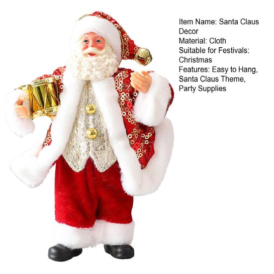 Christmas Santa Claus Doll Decoration Handcrafted Home Office Xmas Tree Santa