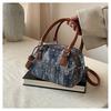 Women's High-End Niche Bowling Bag Crossbody Bag Denim Material Small Sequin Decoration New Fashion