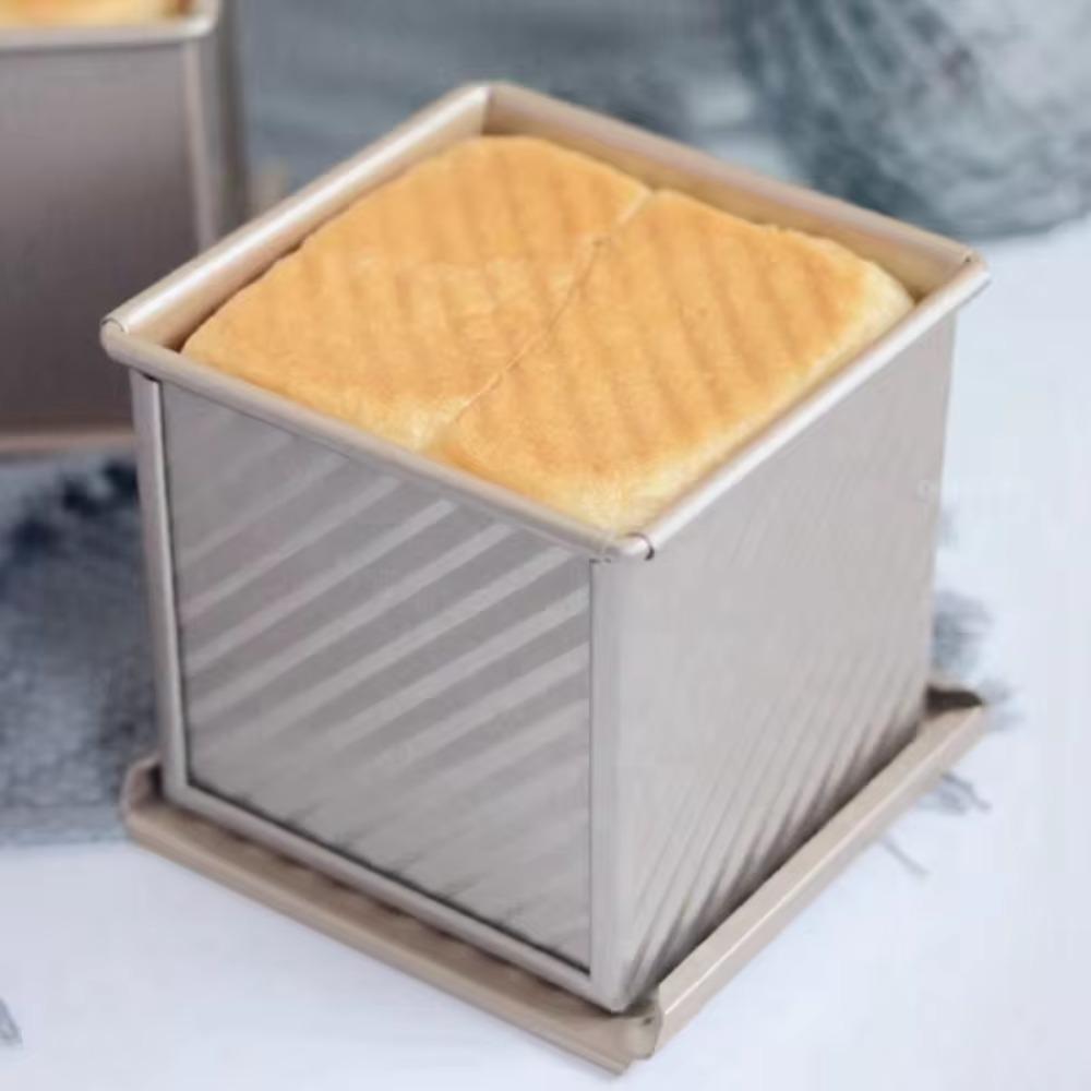 С Крышкой Кубическая Форма для Тостов Углеродистая Сталь Форма для Торта Форма для Выпечки Квадратная Гофрированная Форма для Хлеба Тесто