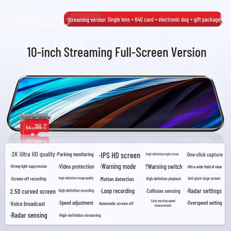 HD видеорегистратор с ночным видением: Двойная запись спереди и сзади, большой экран, с мониторингом парковки.