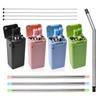 Foldable Drinking Straw Collapsible Reusable Straws with Storage Box Travel Outdoor Household Home