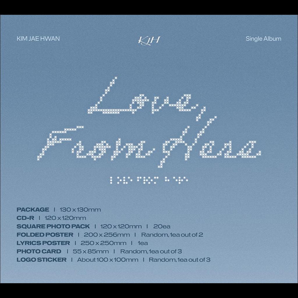 KIM JAE HWAN [Love, From Here] (Love, Ver. / From Here Ver.) + Free Gift