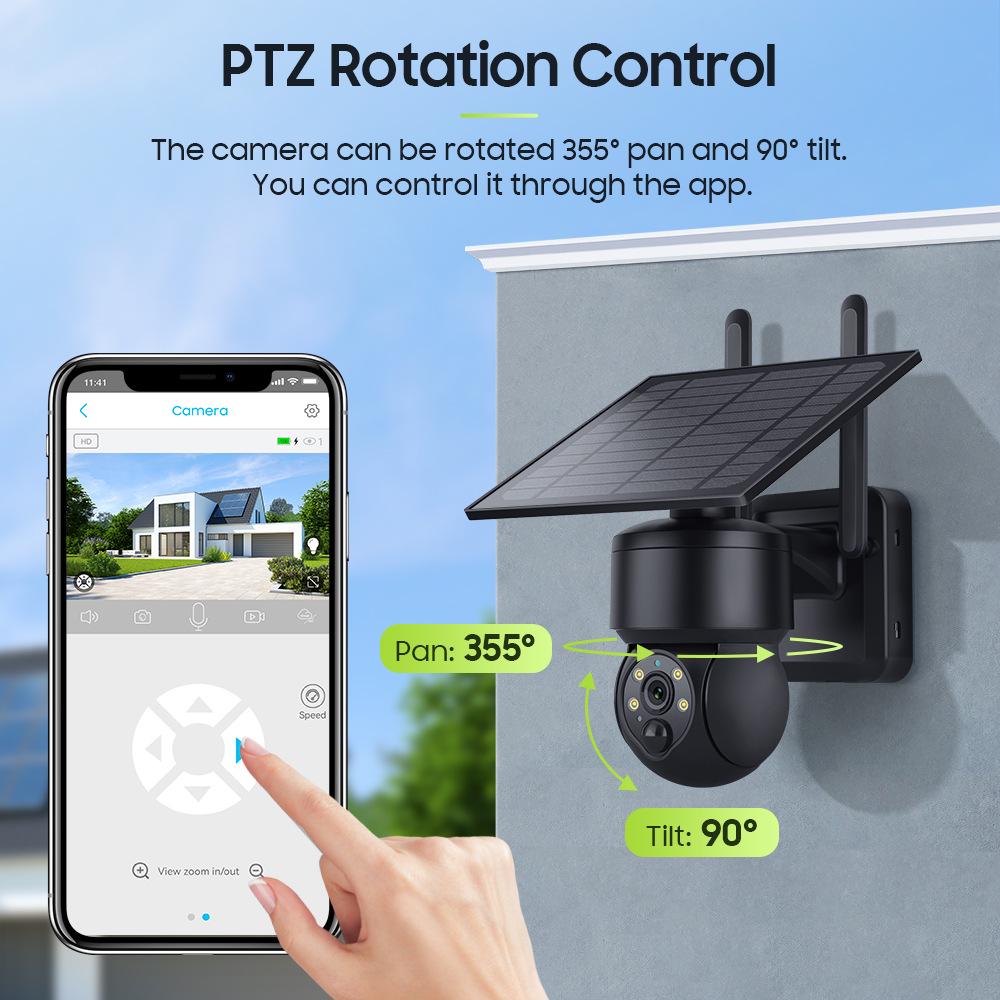 3MP 4G Solar Camera with WiFi, HD, Full Color Night Vision, Wide Angle, and Smart Monitoring