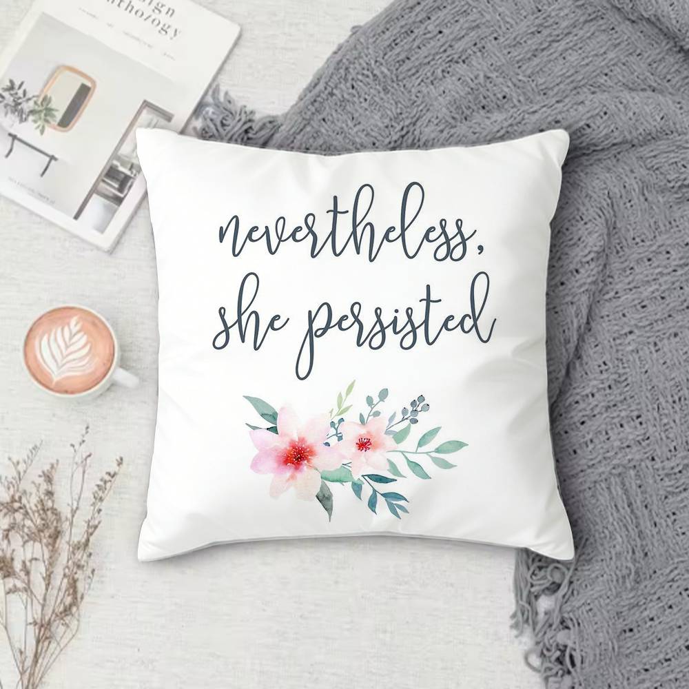 Girl Power Double-Sided Printed Square Pillow Cover Decorative Cushion Cover For Sofa Bedroom Bedside