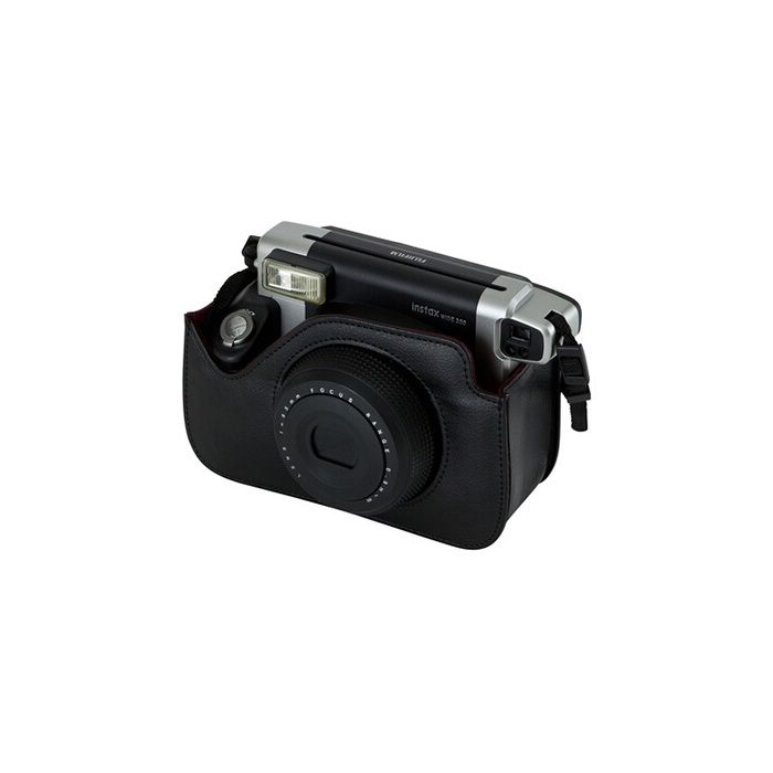 Housse De Protection - FUJIFILM - Instax Wide 300 - Cuir Noir - Rabat Aimanté - Élégante Et Pratique