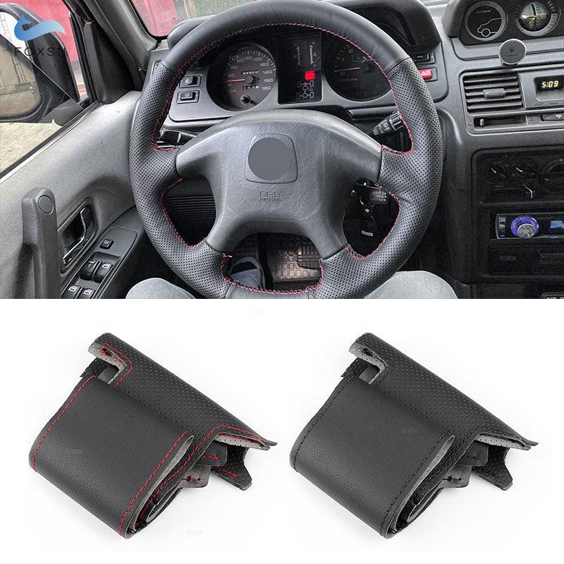Для Mitsubishi L200 1997-2006 Pajero Pinin Space Gear 1998-2001 Ручная прошивка Перфорированная кожаная накладка на руль автомобиля