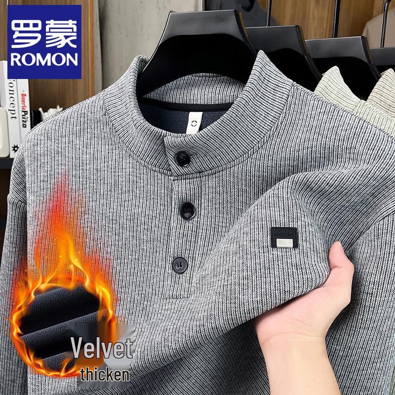 ROMON Мужской вязаный свитер со стойкой