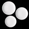 Pure White Ceramic Flat Dinner Plate
