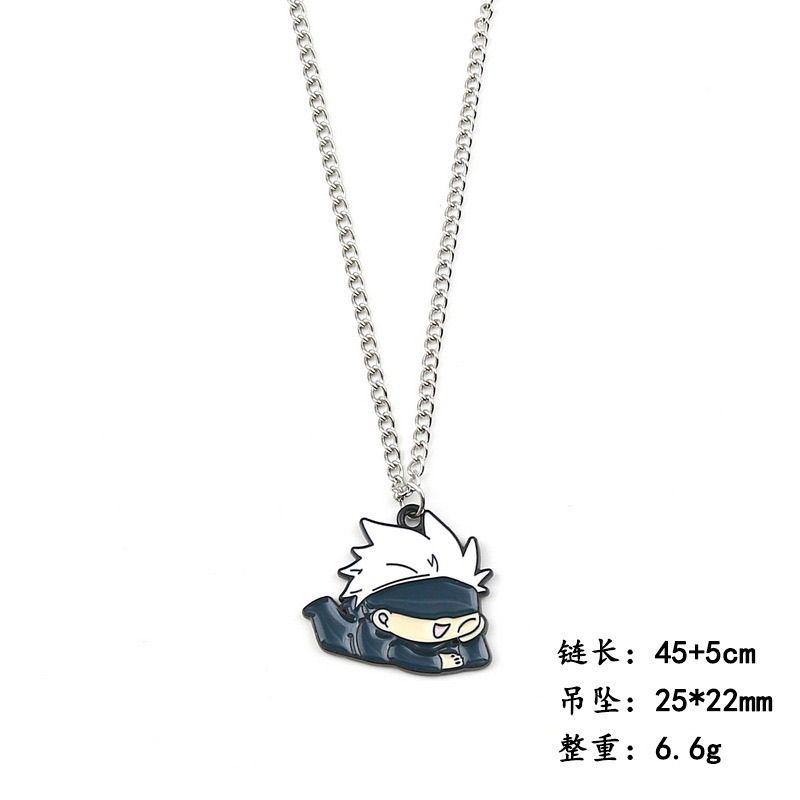 Jujutsu Kaisen Yuji Itadori and Gojo Satoru Necklace Creative Cartoon Cute Fashionable Personalized Portable Student Pendant