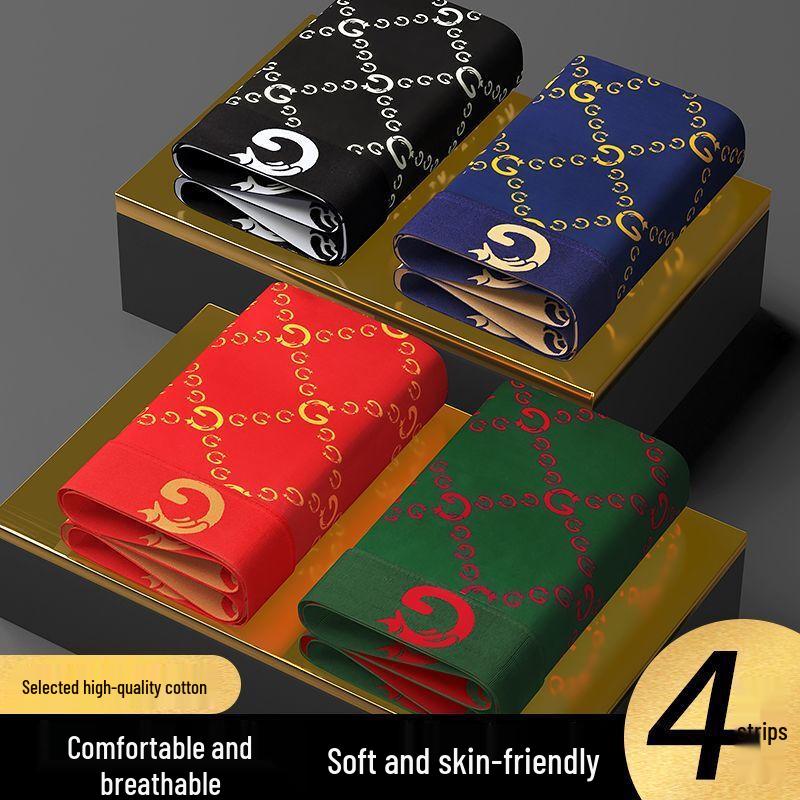 Ya Lu Men's Pure Cotton Boxer Briefs