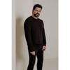 Men's Black Non-pilling Anti-pilling Standard Fit Normal Cut Crew Neck Knitwear Sweater