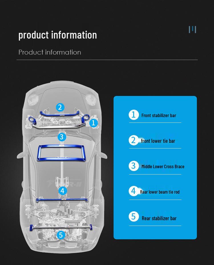 Beidou Star Vitara Swift C-Pillar X-Brace Chassis Reinforcement Bar
