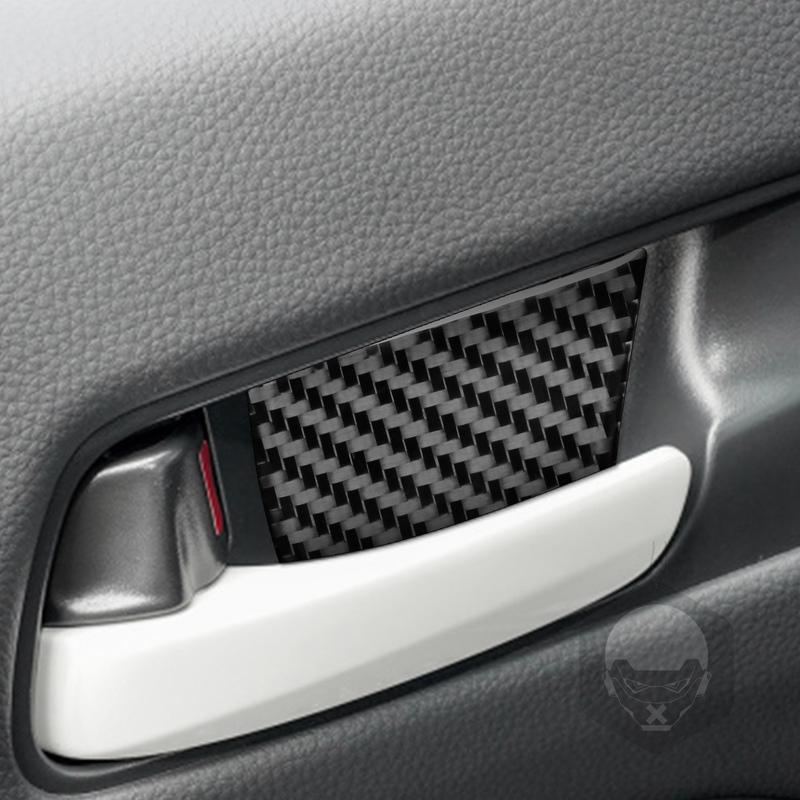 Real Carbon Fiber Car Accessories Door Handle Bowl Decorative Trim Cover Soft Sticker For Honda Fit /Jazz GR9 2024 2025