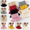Warm Scarf Knitted Bib Ribbed Wool Scarf Detachable Turtleneck Fake Collar  Autumn Winter