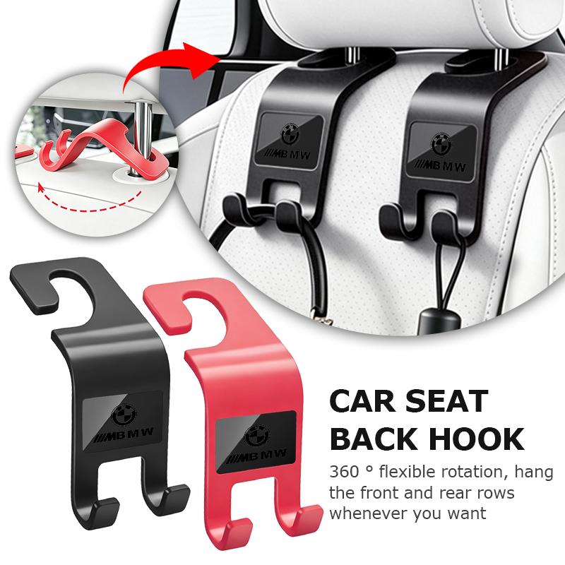 Car Seat Back Dual Head Hook Multifunctional Holder Hooks For BMW X1 X3 E39 E46 E30 E36 E87 E60 E90 F26 G02 E70 F15 E53 G05 E71 fy2