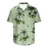 (Отличный дом)Мужская гавайская рубашка, забавная рубашка с коротким рукавом на пуговицах, тропическая праздничная пляжная рубашка