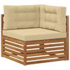 Outdoor Sofa Set with Cushions 8 pcs Natural and Beige