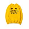 Толстовка Cat Mom Толстовки Cat Mama Подарок Cat Mom Женские толстовки с графическим рисунком Пуловеры с круглым вырезом с длинными рукавами Женская уличная одежда Топ унисекс