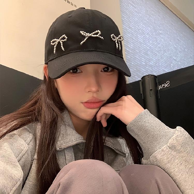 InsStyle Милая бейсболка Кепка с козырьком Прекрасный бантик Солнцезащитная шляпа Летняя спортивная шляпа