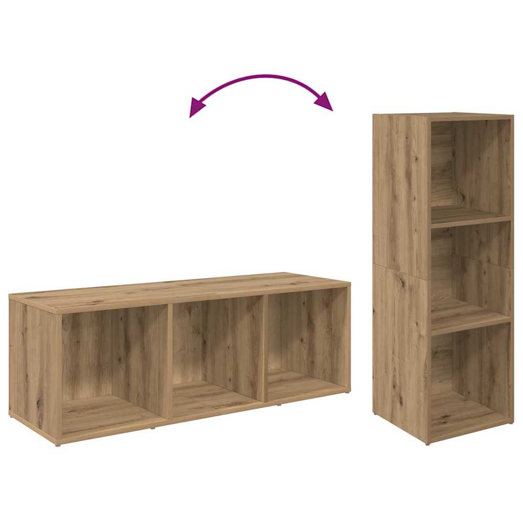TV Cabinet Set 2 pcs Artisan Oak 37 x 35 x 107 cm Engineered Wood
