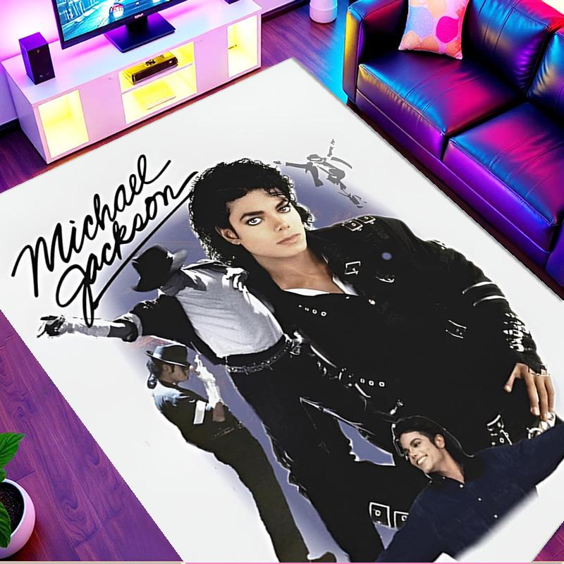 Michael Jackson Print Rug, Washable Floor Carpet, For Entryway Dorm Laundry Room Office Study, Home Decor Birthday Christmas Gift