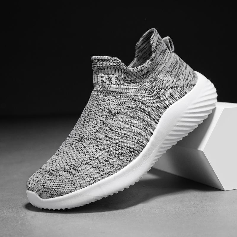 Fashion Men's Sneakers Lightweight Breathable Running Shoes for Men Mesh Summer Slip On Outdoor Walking Yoga Shoe Zapatillas De Deporte