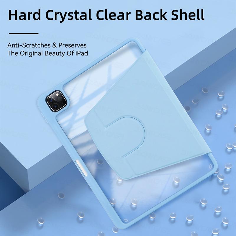 360° Rotation Case For iPad 11 A16 11th Gen A3354 11in PU Stand Smart Cover For iPad 10th 10.9 Fund Pencil Slot Holder