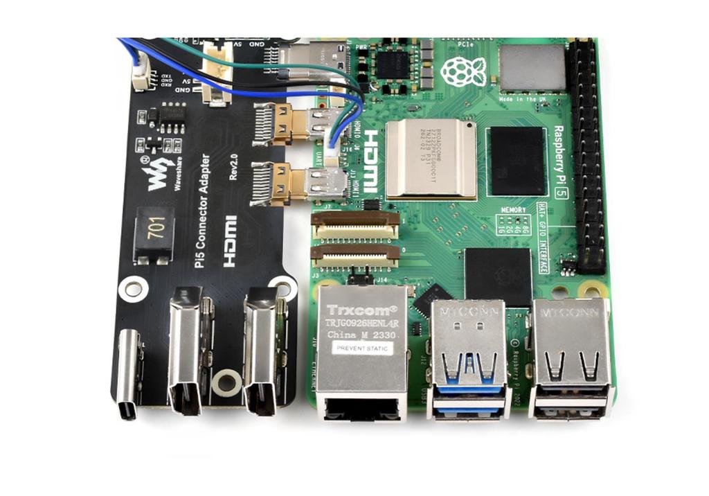Многофункциональный адаптер Micro Snow: Micro HDMI на HDMI, Совместим с Raspberry Pi 5/4B, Двойные варианты питания