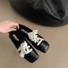 Gentle Ballet Style Soft-soled Flat-soled Single Shoes Women's 2025 New Square-headed Fairy Lace-up Little White Shoes Grandma Shoes