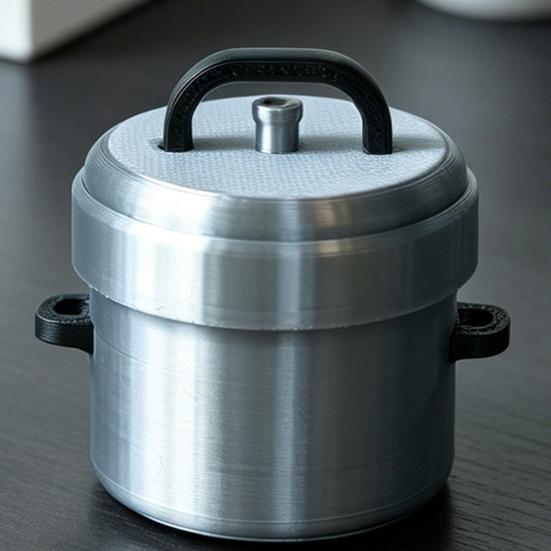 Миниатюрная скороварка, 3D-печатная крошечная кухонная утварь, украшение с кнопкой сброса давления, игрушка-антистресс для украшения офисного стола
