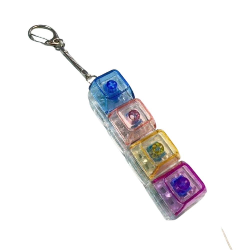 Transparent Shaft Crystal Keycap Pendant Funny Mechanical Keyboard Keychain  Holiday Gift