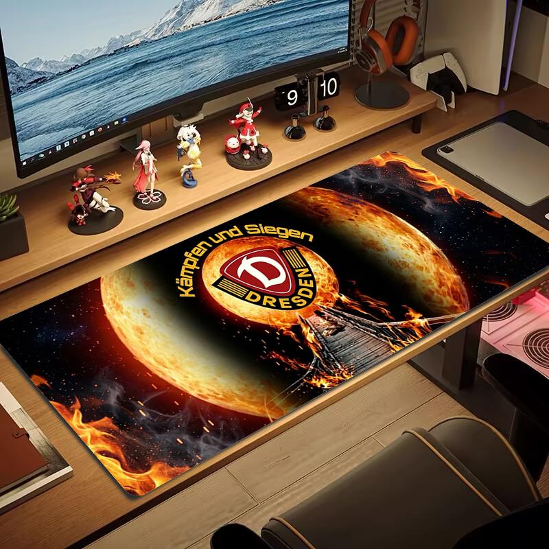 Sg Dynamo Dresden Mouse Pad Large Gaming Table Cushion Nonslip Laptop Tablet Big Mousepad Xxl Mat Mini Pc Playmat With Lock Edge