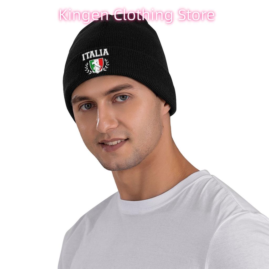 Italia Knitted Hat for Unisex Women Knit Hats Winter Beanies Skull Cap Unisex Soft Warm Winter Hat Outdoor Beanies
